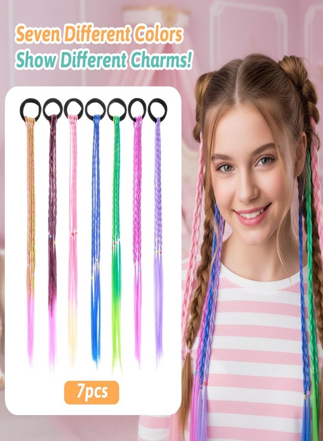 ValueBargain 7pcs Colorful Hair Extensions for Kids, Colored Hair Extensions for Kids for Girls Women - Image 2